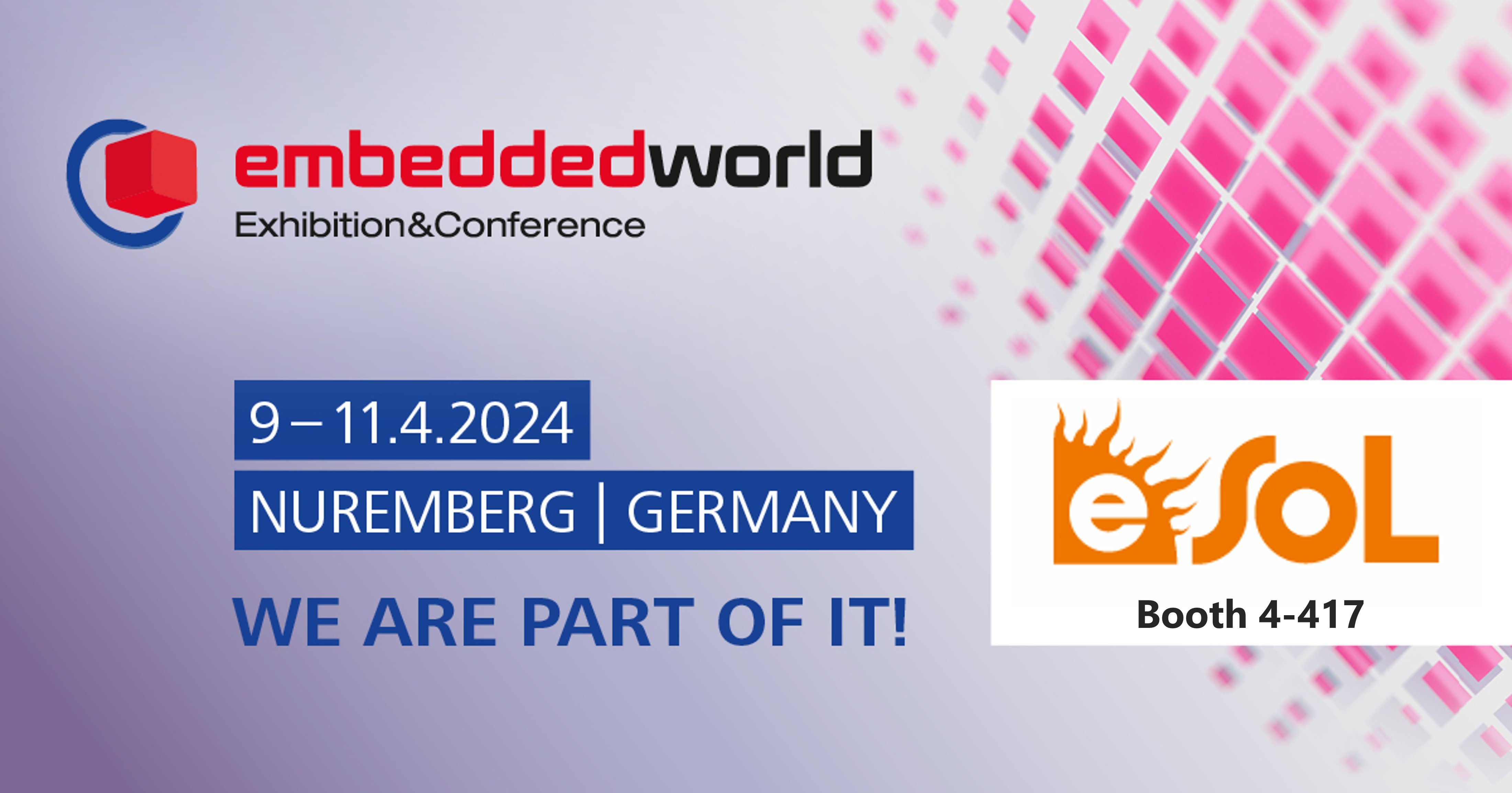 Join eSOL at Embedded World 2024 in Nuremberg!